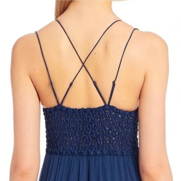 ๐ FREE PEOPLE Midnight Navy ADELLA Maxi Dress ๐ - Picture 3 of 7